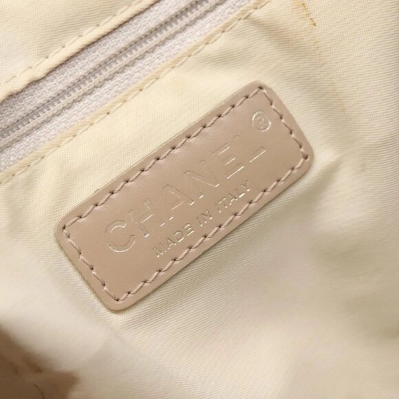 CHANEL New Travel Line Tote Bag Nylon Beige Gold CC Auth - Picture 12 of 16